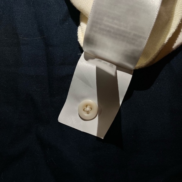 NWT Madewell Eyelet Sleeve Cotton Henley Top in Crème JCrew Popular officewear - Picture 15 of 16